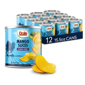 Dole Canned Mango Slices Heavy Syrup Convenient Snack-0