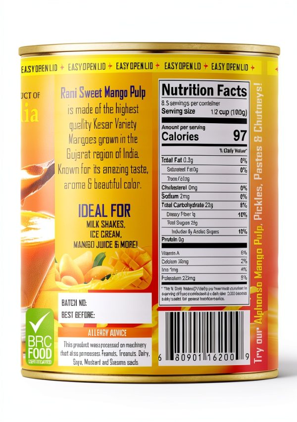 Rani Kesar Mango Pulp Natural Vegan Gluten Friendly-1