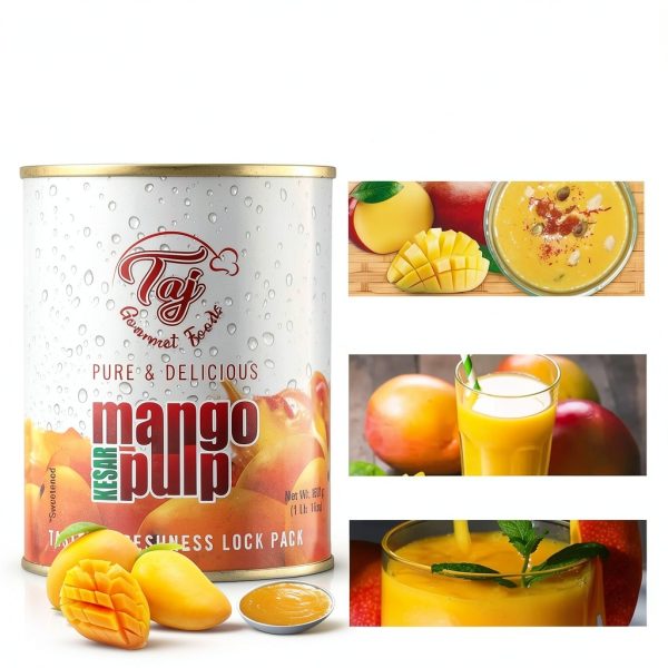 Taj Kesar Mango Pulp Sweetened Puree Grocery Food-6