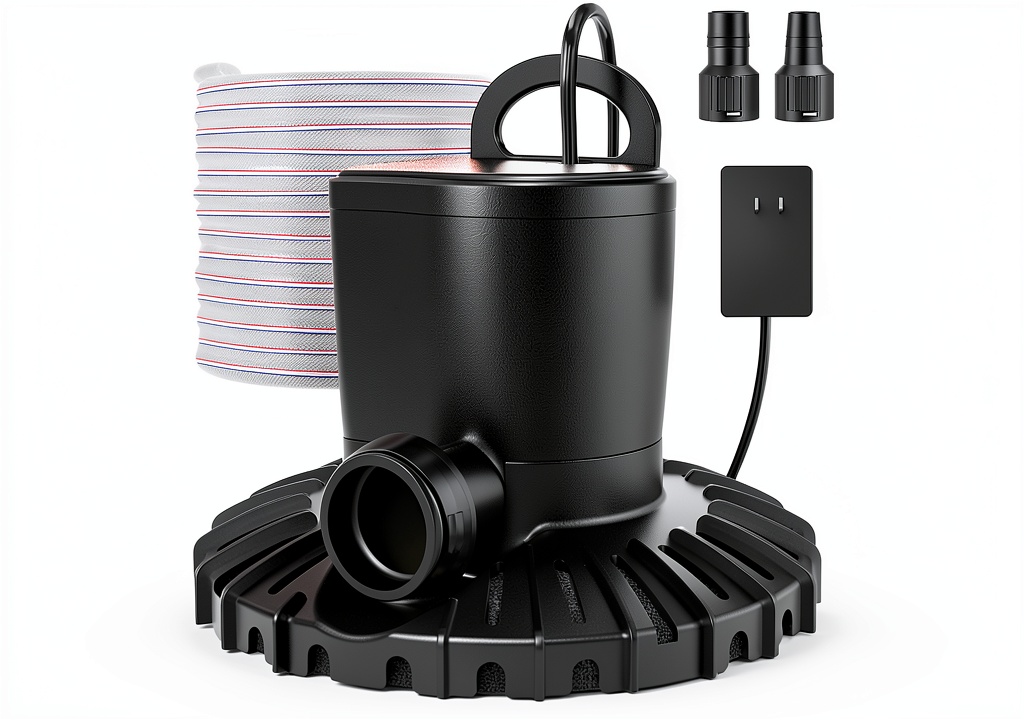 Installing GAIZERL Automatic Pool Cover Pump Plastic 48W on a wooden deck beside a residential pool