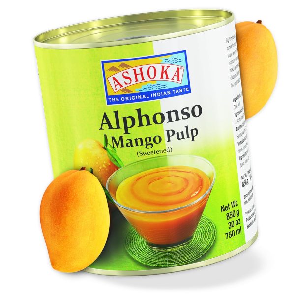 Ashoka Mango Pulp Alphonso Kesar Canned Fruit Puree-0
