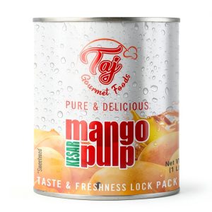 Taj Kesar Mango Pulp Sweetened Puree Grocery Food-0