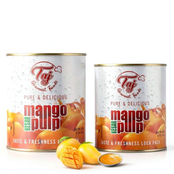 Taj Kesar Mango Pulp Sweetened Puree Grocery Food-5