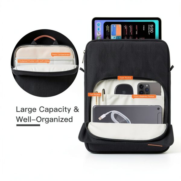 iKammo Tablet Sleeve Black Water Resistant Design-1