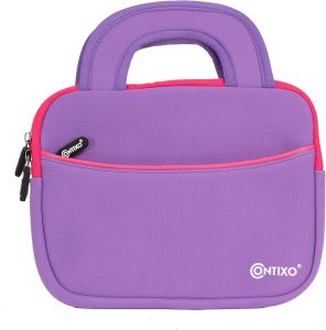 Contixo Kids Tablet Sleeve Case Waterproof Neoprene Cover Purple-0