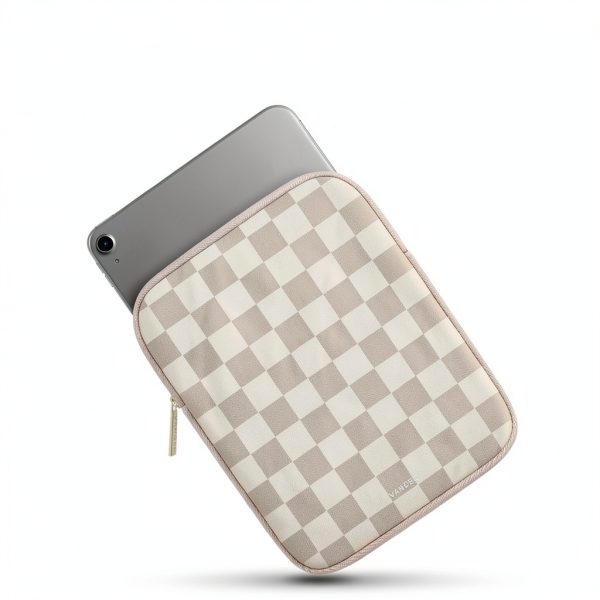 Vandel Neoprene Tablet Sleeve 9-11 Inch Puffer Case Neutral Checker-1