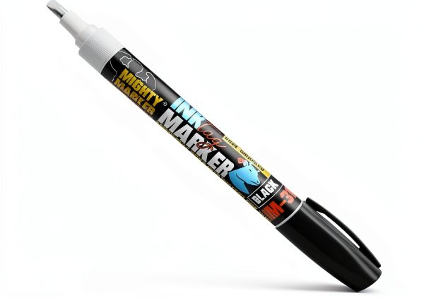 Ink-Tag Marker Mighty Marker IM-31 4.0mm Chisel Tip Black 6 Pack-0