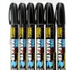 Ink-Tag Marker Mighty Marker IM-31 4.0mm Chisel Tip Black 6 Pack-1