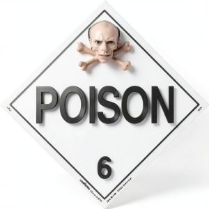 Labelmaster Z-EZ5 Poison Hazmat Placard Removable Vinyl Pack of 25-0