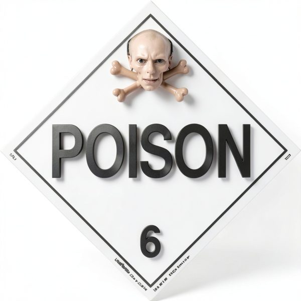 Labelmaster Z-EZ5 Poison Hazmat Placard Removable Vinyl Pack of 25-0