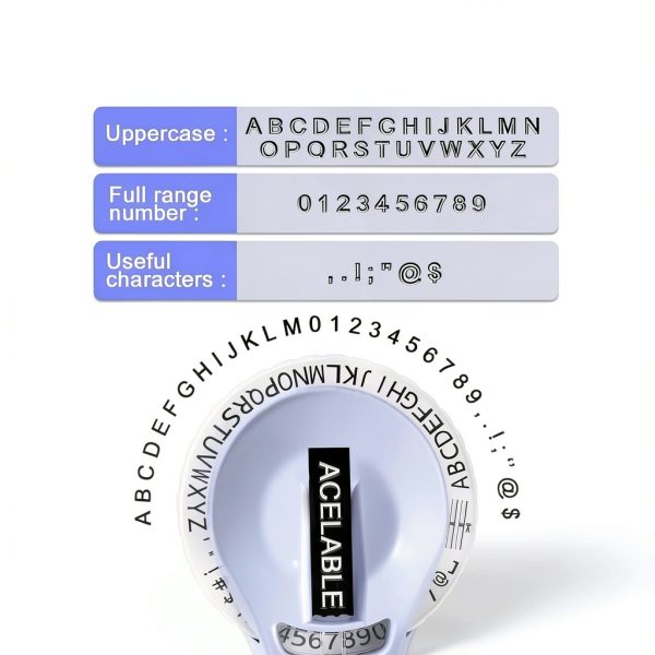Embossing Label Maker by ACETONER Handheld 5 Tape Set Purple-2