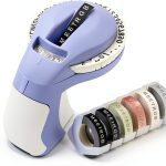 Embossing Label Maker MeetRGB Retro 3D Waterproof with 6 Rolls Purple-0